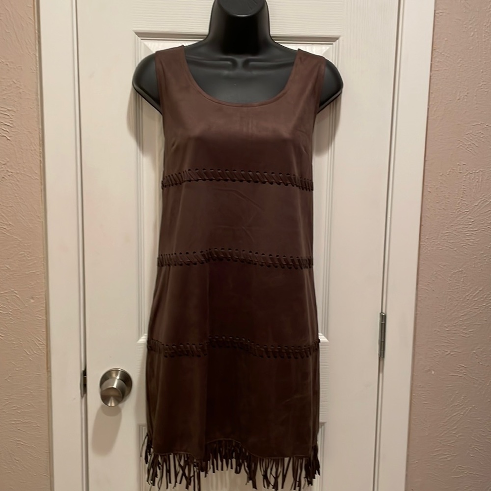 Elegant micro suede dress